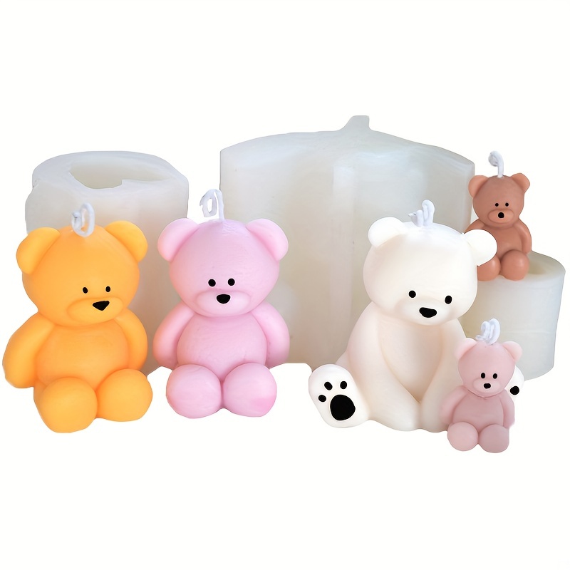 New Cute Bear Candle Mold Korean Fragrance Candle Silicone Mold