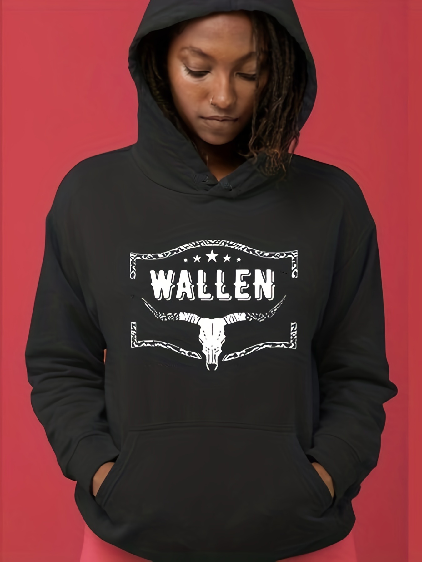 Wallen Western Sweatshirt Wallen The Bull Pullovers Country Music Hoodie  Men Women Sweatshirts Vintage Cowboy Hoodies Casual Top