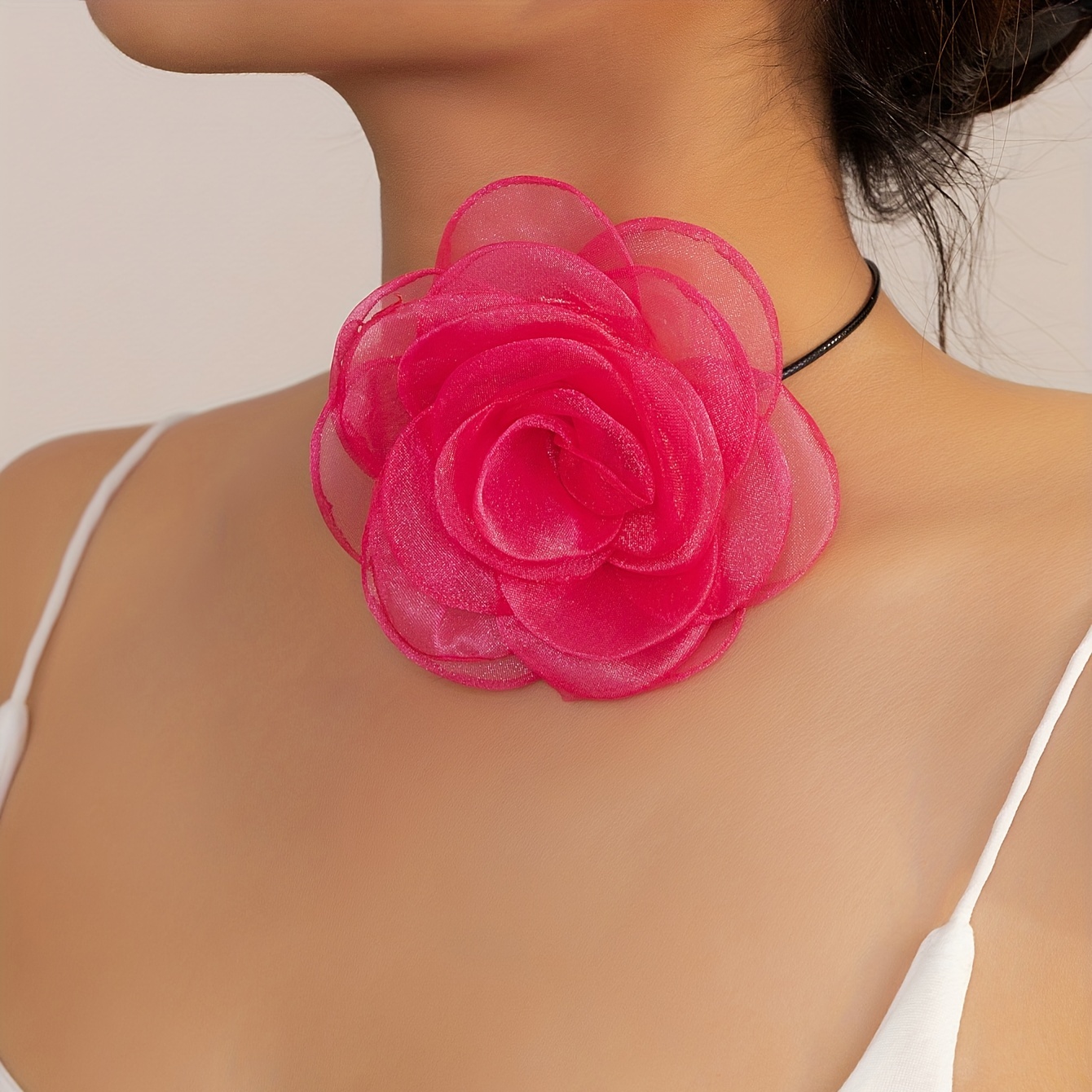 Rose Choker Necklace - Temu