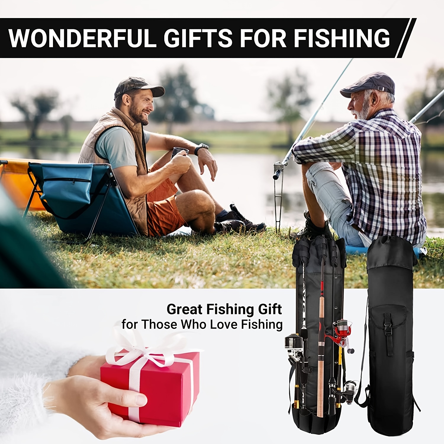 Fishing Rod Bag, 5 Poles Waterproof Lightweight Fishing Gear Bag,  Multifunctional Large Capacity Fishing Equipment Organizer