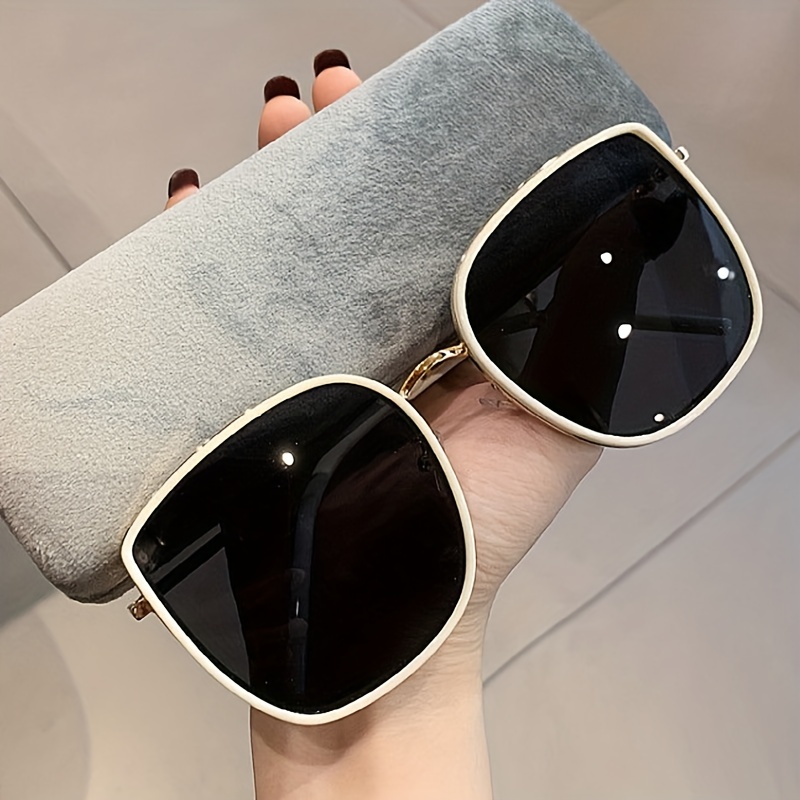 

Square Fashion Fashion Glasses For Women Men Anti Glare Metal Frame Glasses For Driving Fishing
