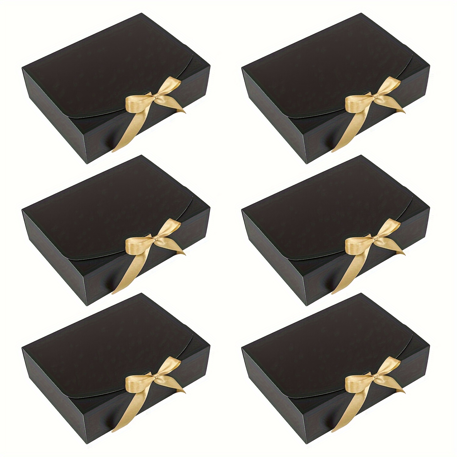Caja de regalo con tapa, cierre magnético negro, cajas decorativas para  Navidad, Acción de Gracias, cumpleaños, boda, dama de honor con tarjeta de