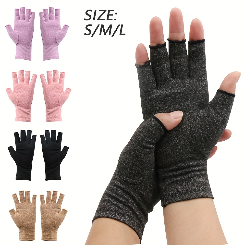 

1pair Half Finger Pressure Gloves, Joint Care Sports Non-slip Fitness Cycling Gloves