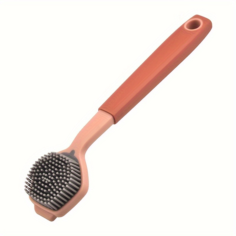 Dish Scrubber Silicone Soft Bristles Scrub Brush With - Temu