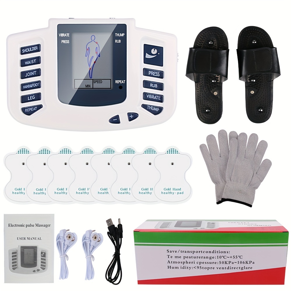 Rechargeable TENS Unit TENS/PMS EMS Muscle Stimulator, 2nd Gen 16 Modes &  10 Upgraded Pads for Natural Pain Relief & Management, Electric Pulse  Impulse Mini Massager Machine