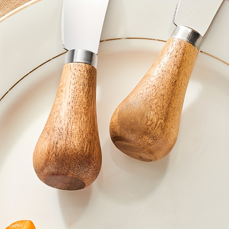 Multifunctional Stainless Steel Butter Knife With Wooden Handle