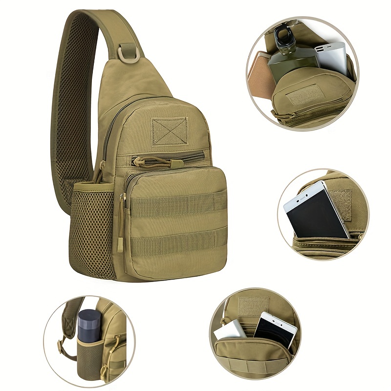 Military Tactical Shoulder Bag Army Camouflage Sling Backpack Men