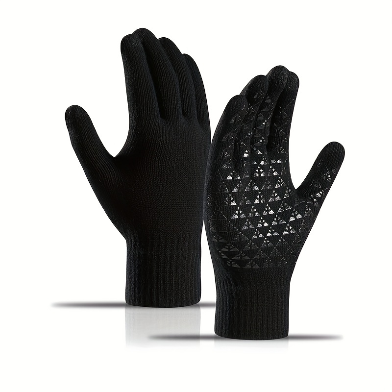 Winter Knitted Gloves Touch Screen Warm Anti Slip Cycling