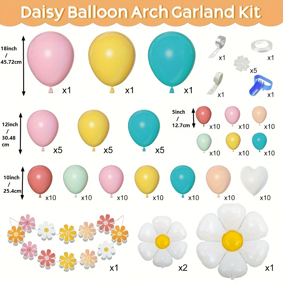 Blue Dog Birthday, Pastel Balloon Garland, Daisy Balloon Garland Pastel  Puppy Party Puppy Party for Girls Pastel Dog Birthday Daisy Balloons 