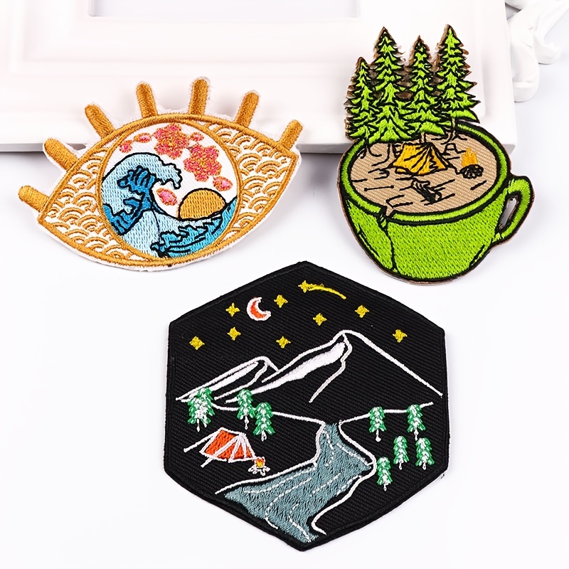 4pcs Embroidered Patches For Clothing Funny Cartoons Iron-on Transfers For  Clothing Iron On Patches Stickers Ironing Applications