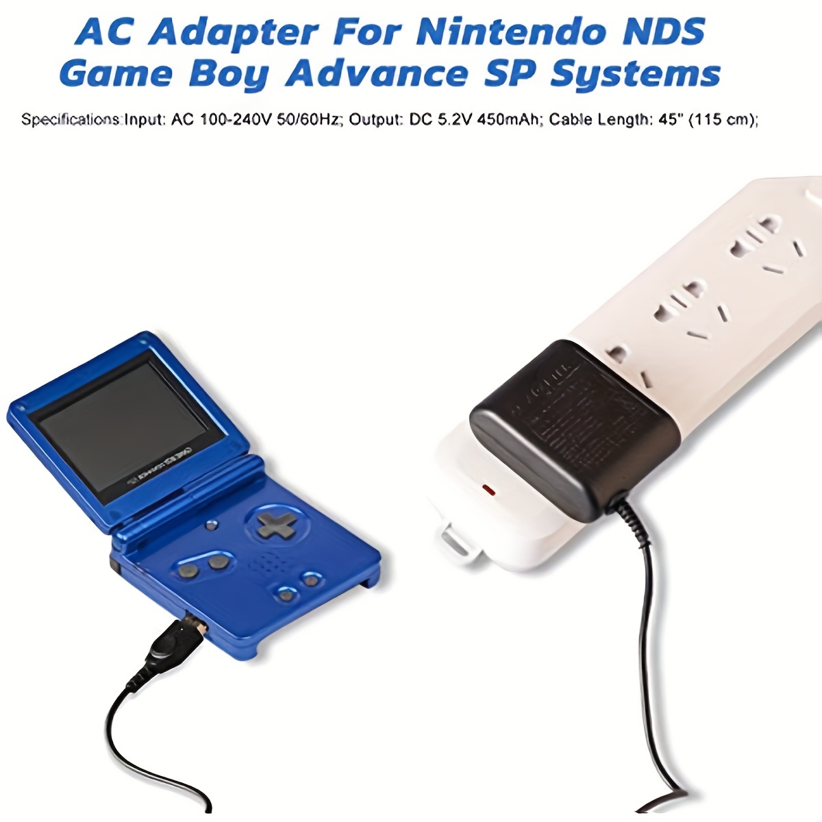 Charger For Gameboy Advance Sp, Ac Adapter For Nds And Game Boy