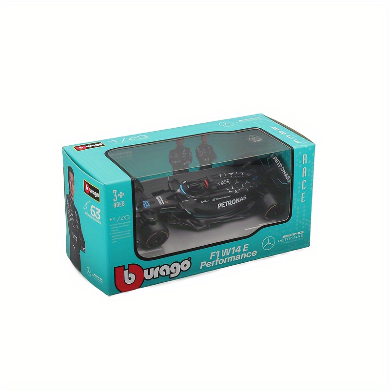 Burago 1:43 2023 Mercedes-Amg F1 Team W14 #44 And #63 Die Cast Alloy Car Model, Collectible Toy, Gift for Collectors
