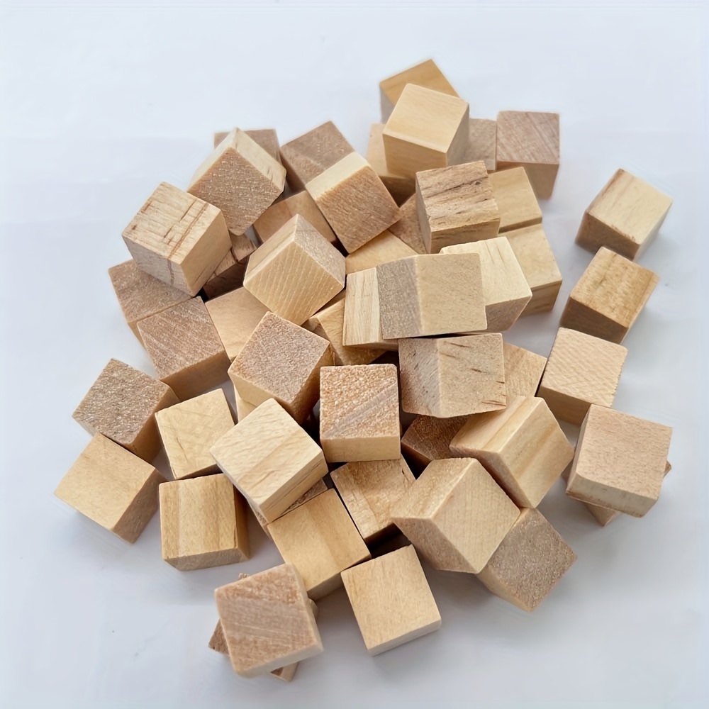 Party Prop/Decor - 6 Unfinished Solid Wood Blocks/Cubes For Baby
