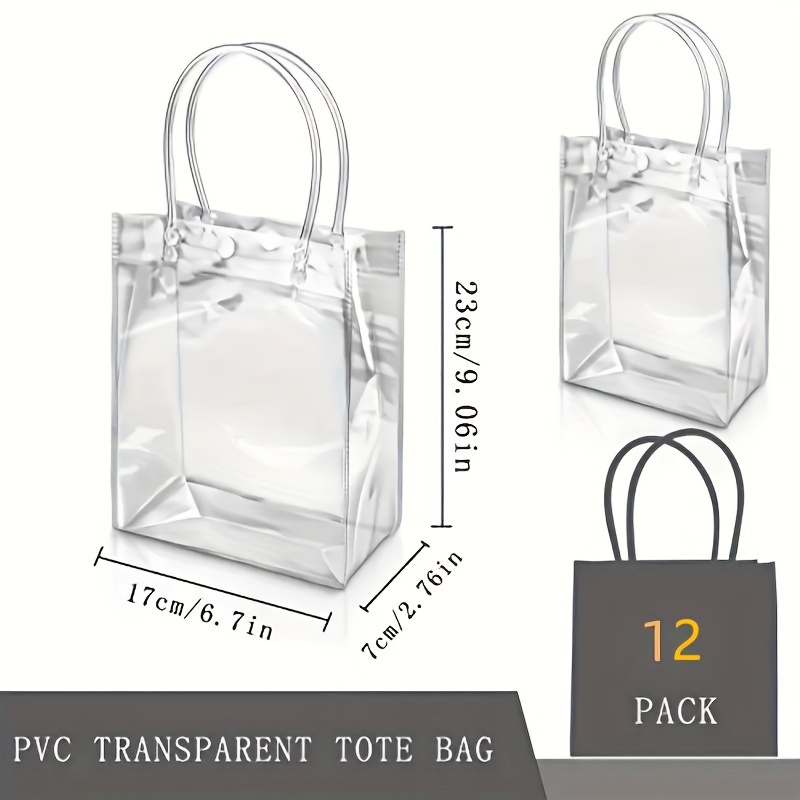 Bag Frosted Pvc Handbags Portable Gift Packaging Bags - Temu