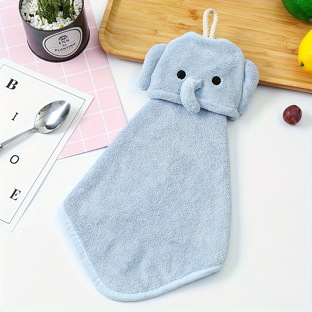 Cute Cartoon Animal Wipe Hand Towel Coral Fleece Quick Dry Soft