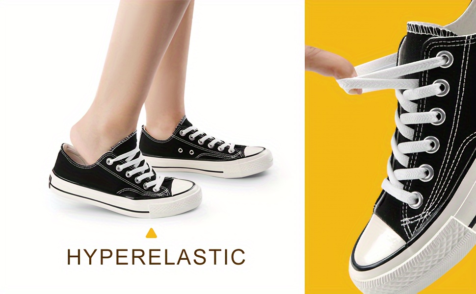 1Pair Elastic Free-Tie Shoelaces, No-Tie Lazy Shoelaces For Sneakers Canvas Shoes