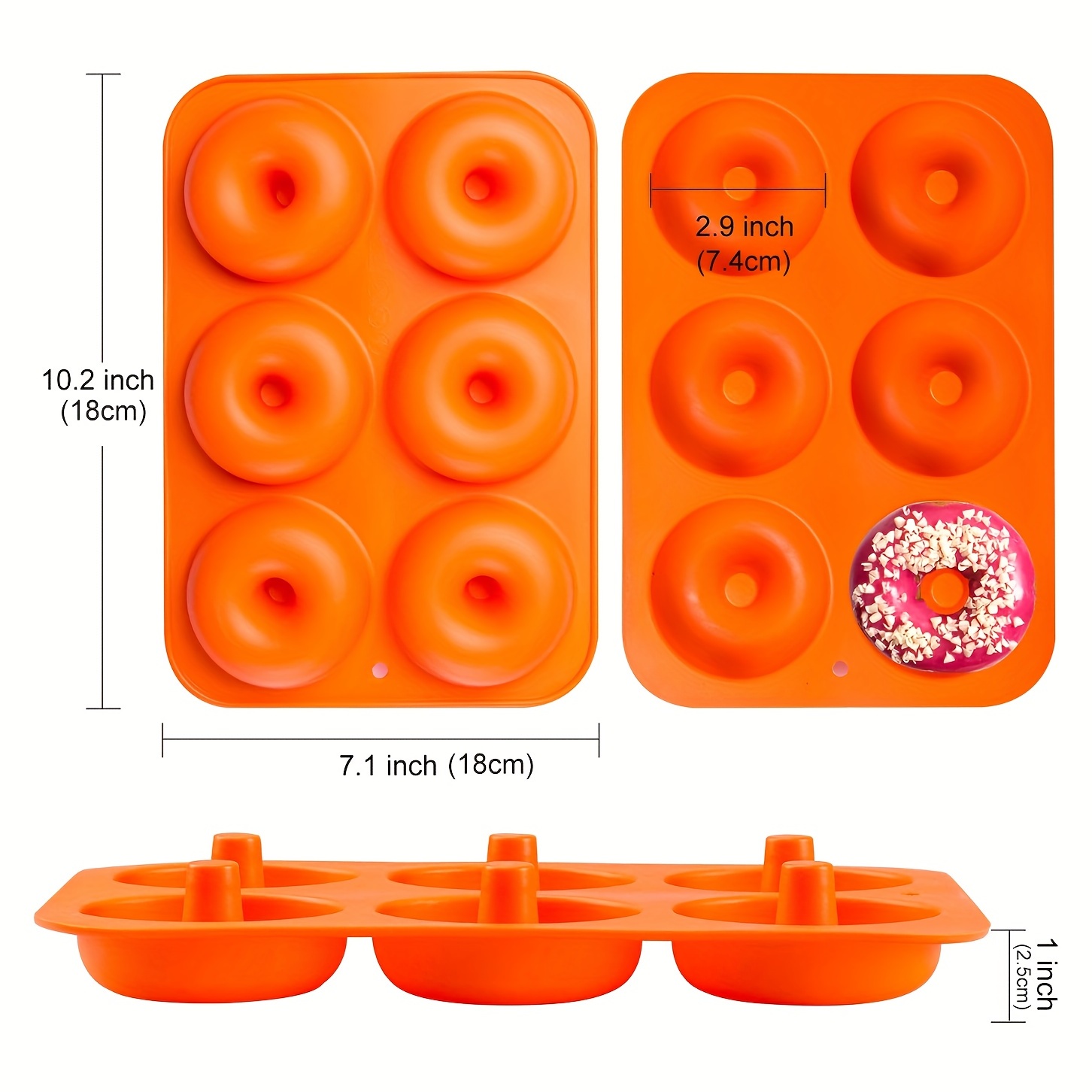 3 Uds Moldes Silicona Donas Moldes Antiadherentes Donas - Temu Chile