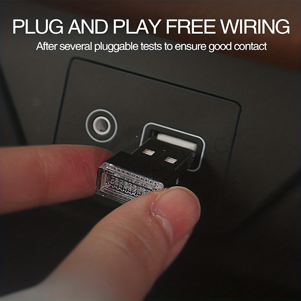 Luces Ambiente Coche Usb Sin Cables Led Interior Coche - Temu Chile