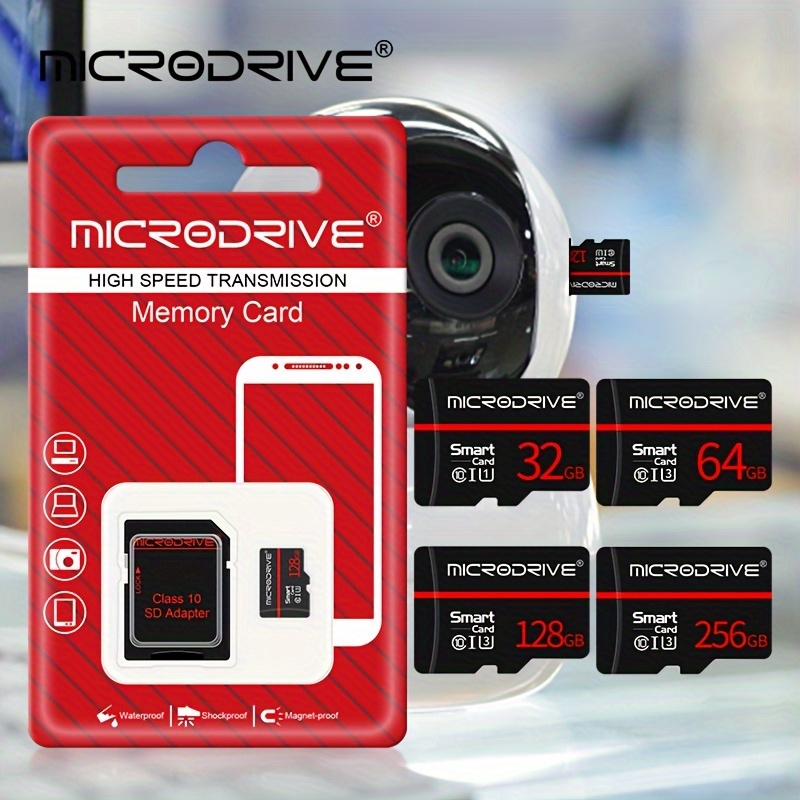 carte Micro SD, 32 go-64 go-256 go-128 go, classe 10, 80 mo-s, TF, mémoire  flash [BAA5E04]