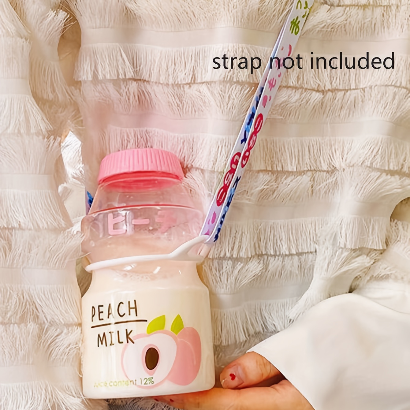 Cute Girl Water Bottle with Straw Pink Kawaii Outdoor Travel Portable  Plastic Drink Bottle 500ml