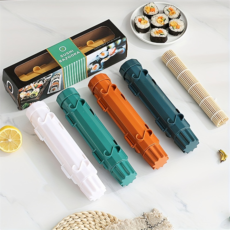 Unique Zone Thanice Sushi Roller Bazooka Durable Camp Chef Food Grade Plastic Health and Safety Rice Vegetable Meat DIY Machine Mold for Easy Cooking Sushi