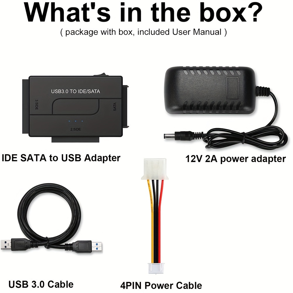 Câble adaptateur USB 2.0 vers SATA / IDE - Convertisseurs et adaptateurs  pour disques durs