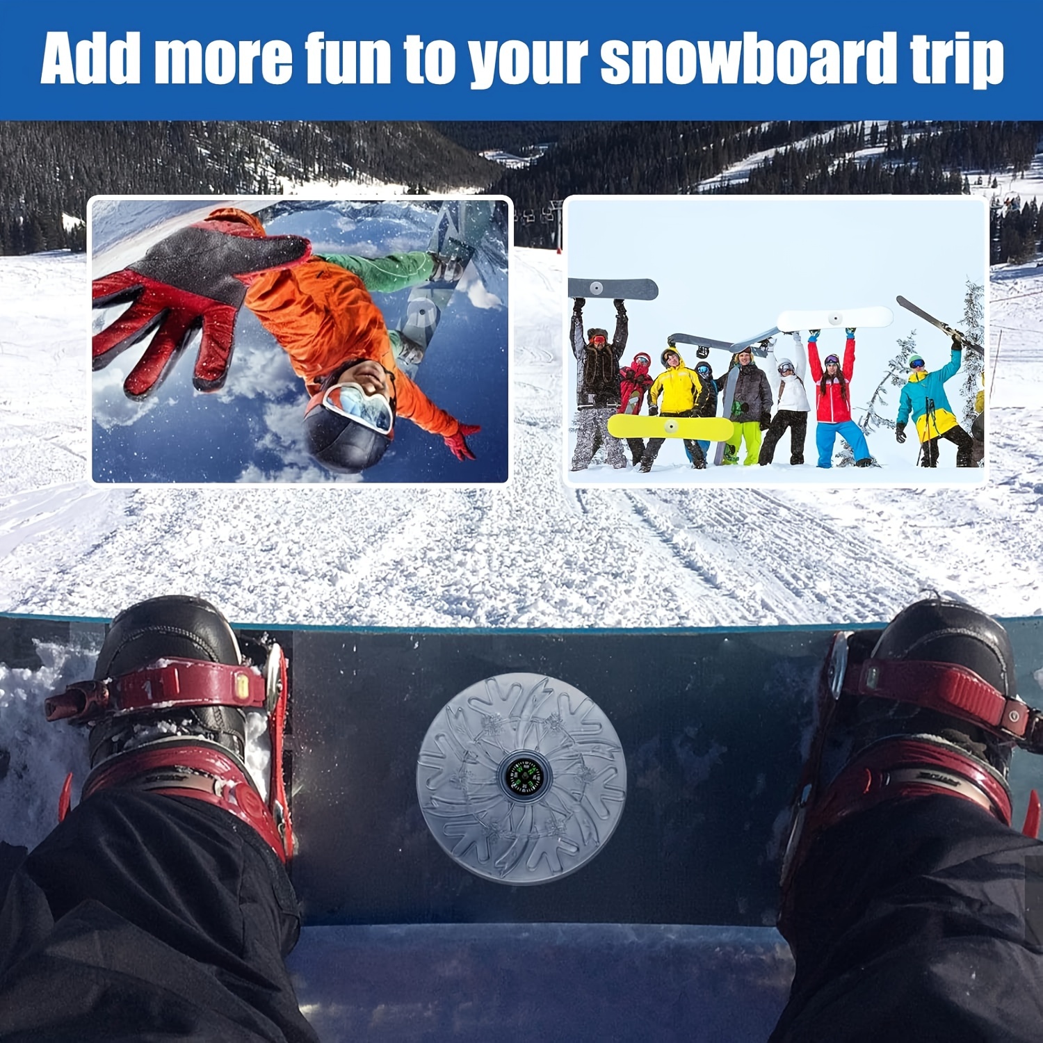 1pc Snowboard Stomping Pad Avec Boussole, Matériau PVC Antidérapant  Snowboard Pad, 3D Forme De Flocon De Neige Stomping Pad (15 X 15 X 0,5  Cm/5,91 X 5,91 X 0,2 Pouces) - Temu Belgium