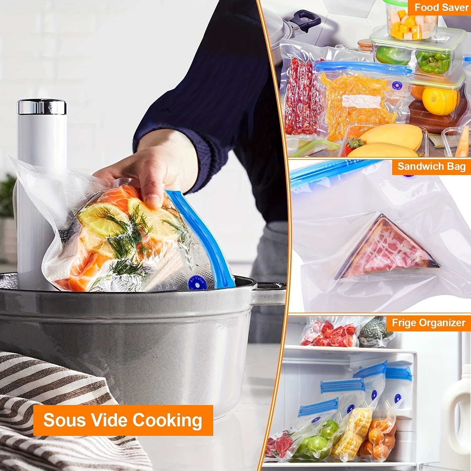 Sous Vide Bags (30 pack)  Food saver, Sous vide cooking, Sous