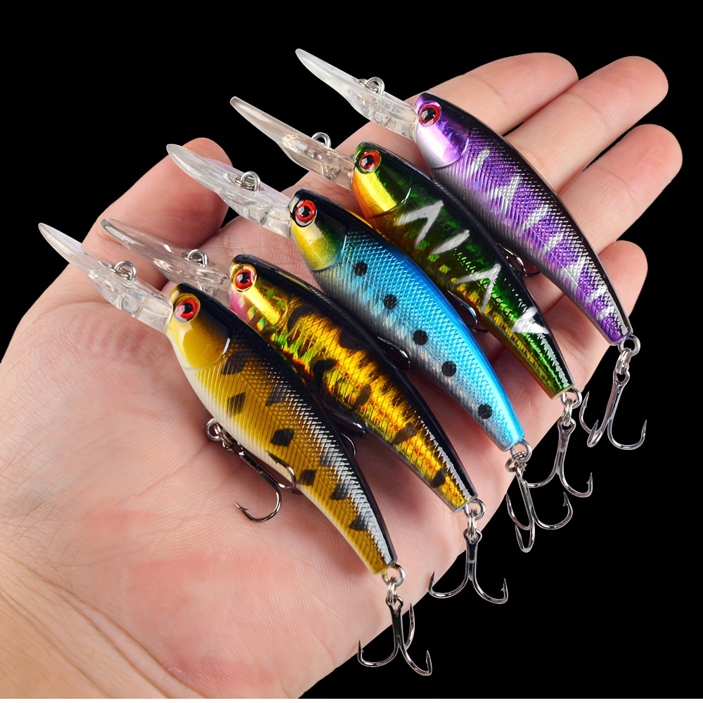 OriGlam 5pcs 3D Minnow Bass Fishing Lures Crankbaits, Fishing Hard Baits  Swimbaits Topwater Lures for Trout Bass Perch Fishing : :  Sports & Outdoors