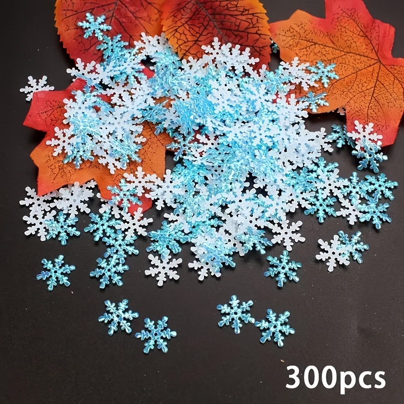 300pcs/pack, Snowflake Design Throwing Confetti, Snowflakes Confetti For  Christmas Wedding Birthday Holiday Party Table Decorations Supplies,  Snowflak