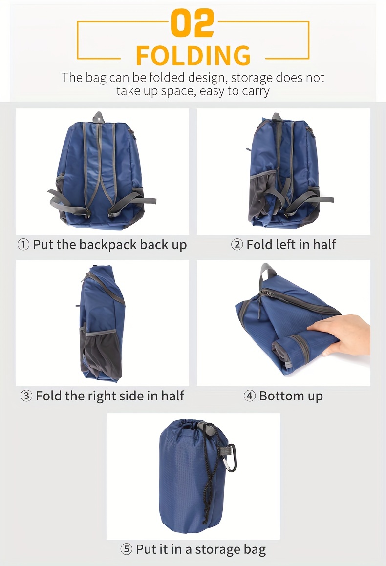 Fold up hotsell nylon backpack