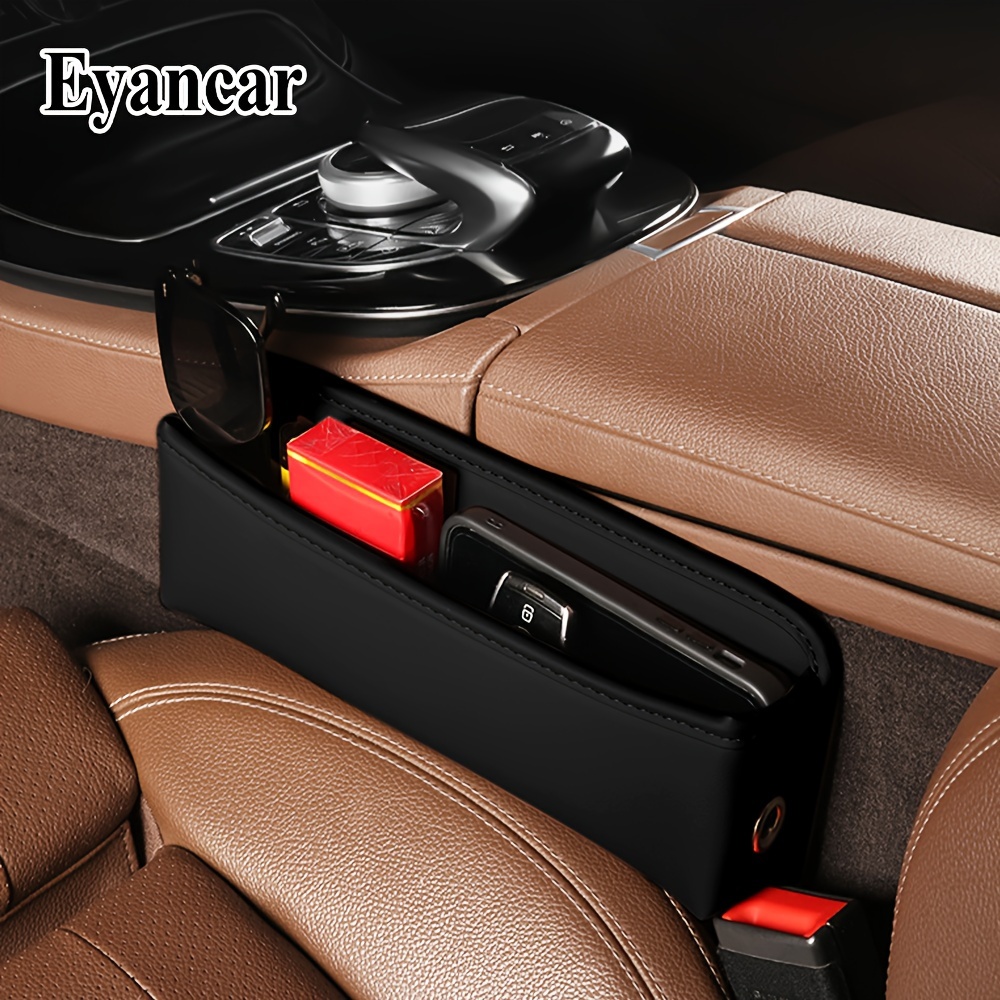 PU Leather Car Seat Gap Box Interior Seat Side Organizer Munti
