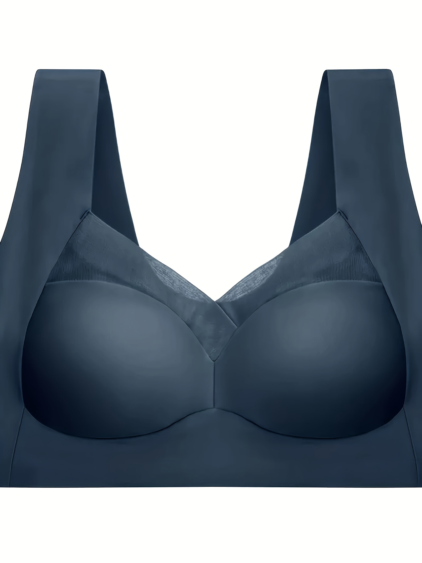 Contrast Mesh Bras Comfy Breathable Wireless Push Bra - Temu United Kingdom