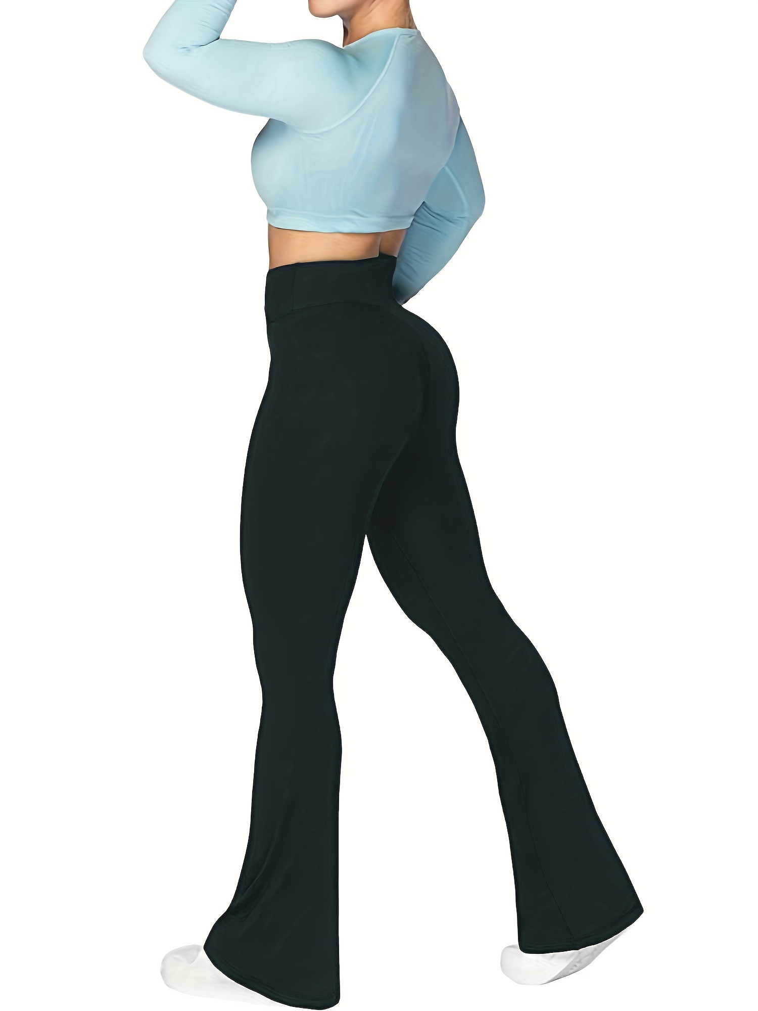 Womens high waisted black pants, Yoga & work pants