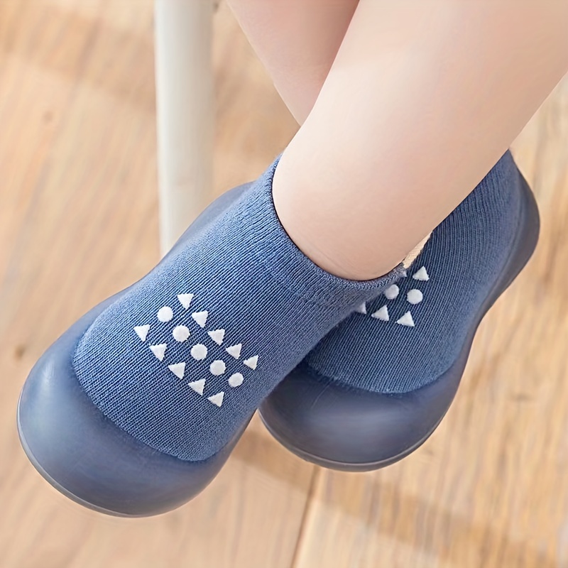 Chaussures chaussettes à semelle en caoutchouc souple pour bébé
