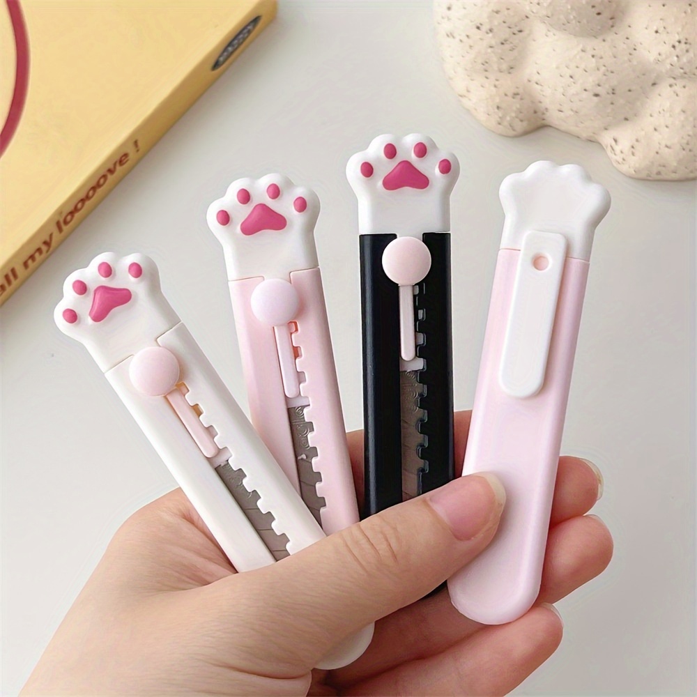 UOIXPUHUO 9 Pieces Cloud Mini Box Cutter, Retractable Cat Paw and Cloud  Shaped Letter Opener for Envelope Cardboard Crafting, Cute Stationary