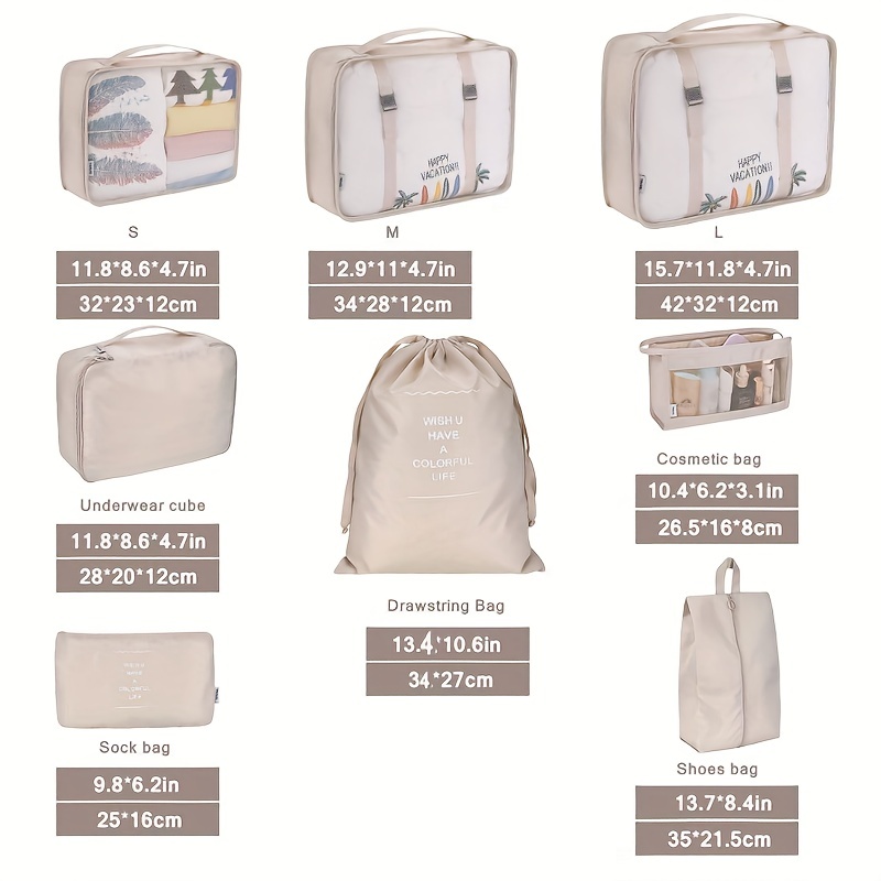 Yamyone 9 PCS Packing Cubes for Travel,Travel Packing Cubes