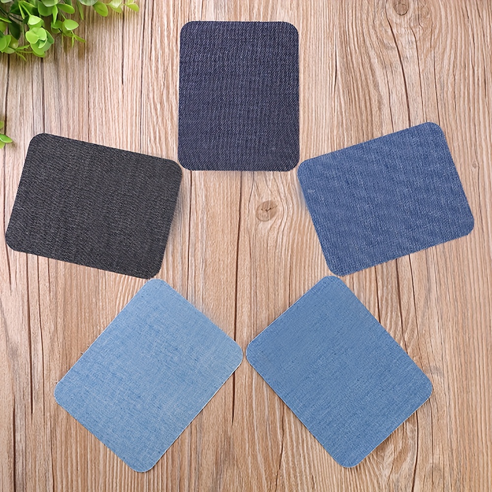 10PCS Iron Sew On Denim Fabric Patches Clothing Repair Jeans Denim Patches  Kit