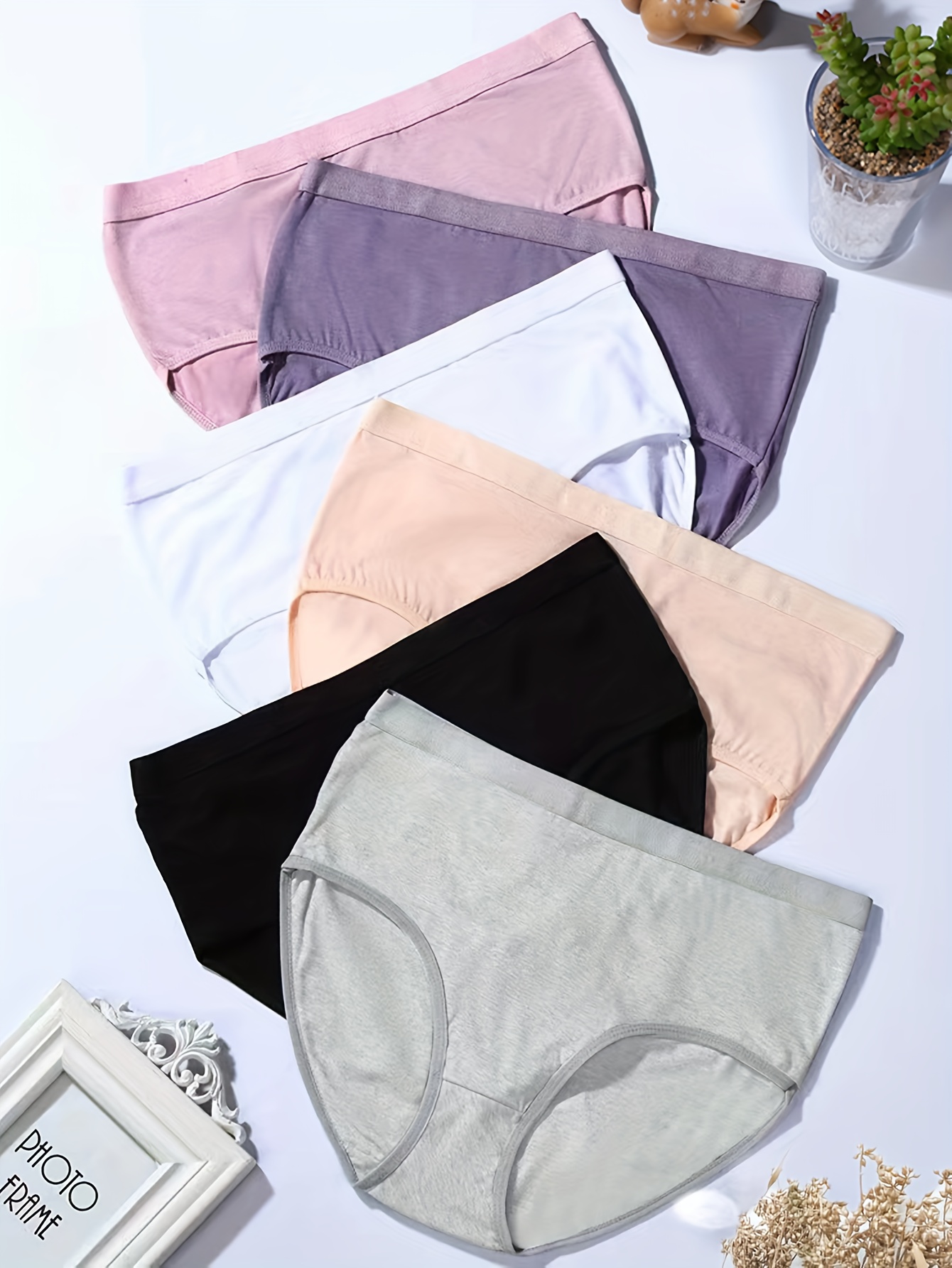 Plus Size Basic Underwear Set Women's Plus Plain - Temu