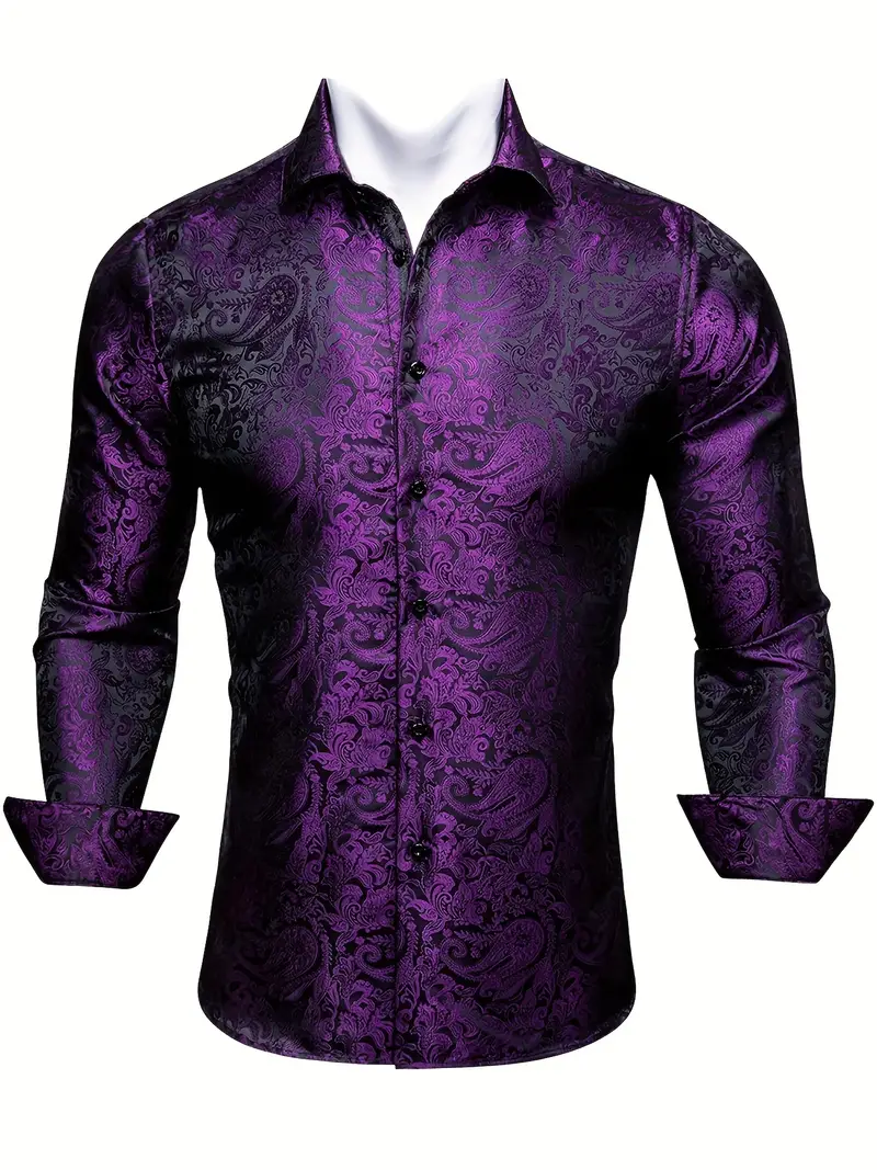 purple dress shirt mens