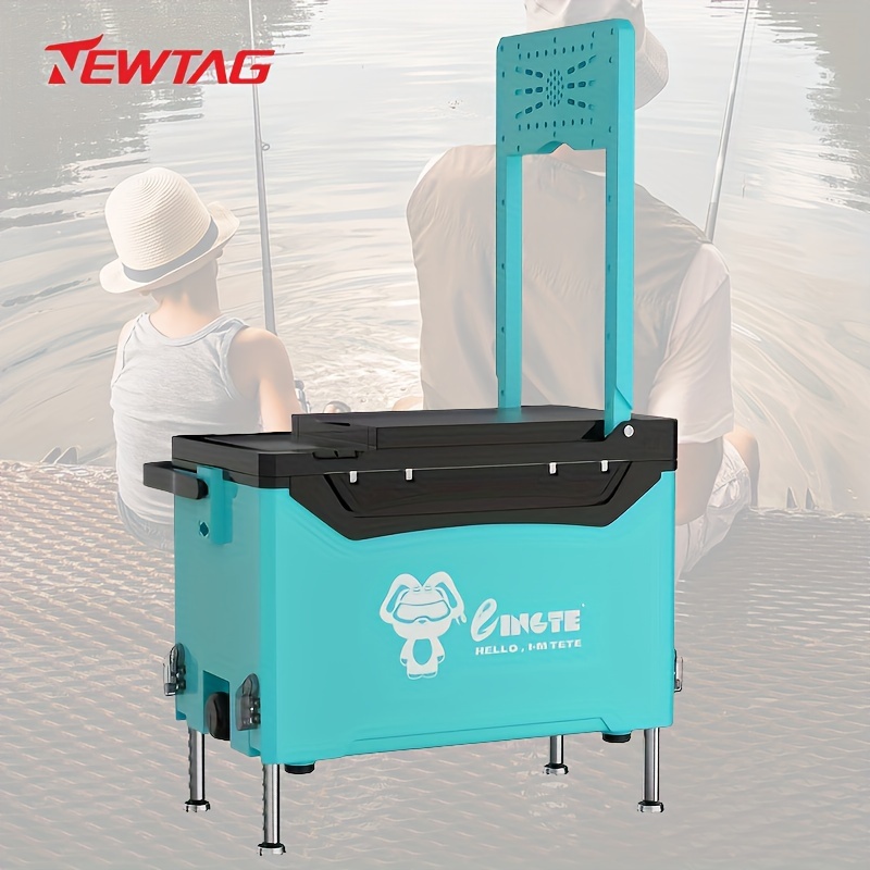 32L Fishing Fishing Seat & Tackle Box,Outdoor Fishing Crate Tackle  Box,Seatbox for All Styles of Fishing with Shoulder Strap (Add Accessories)