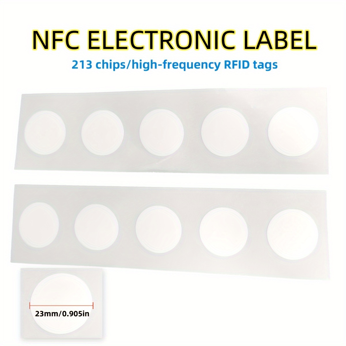 5Pcs NFC Stickers NFC213 Tag Sticker 144 Bytes Blank Round NFC