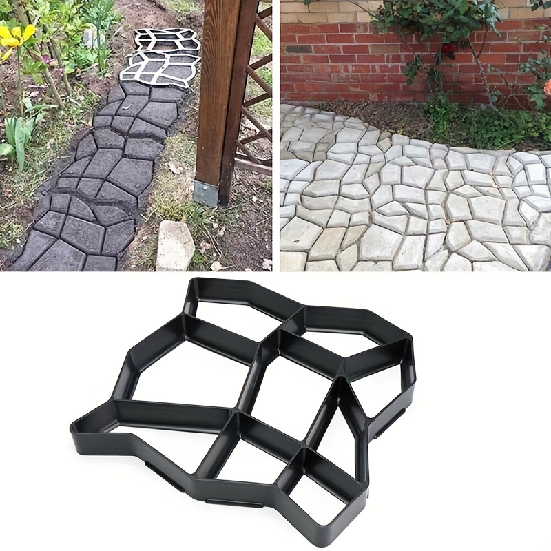 Leaveforme Dutch Brick Mold Hollow DIY Smooth Surface Durable Garden Pavement Brick Mould for Household, White