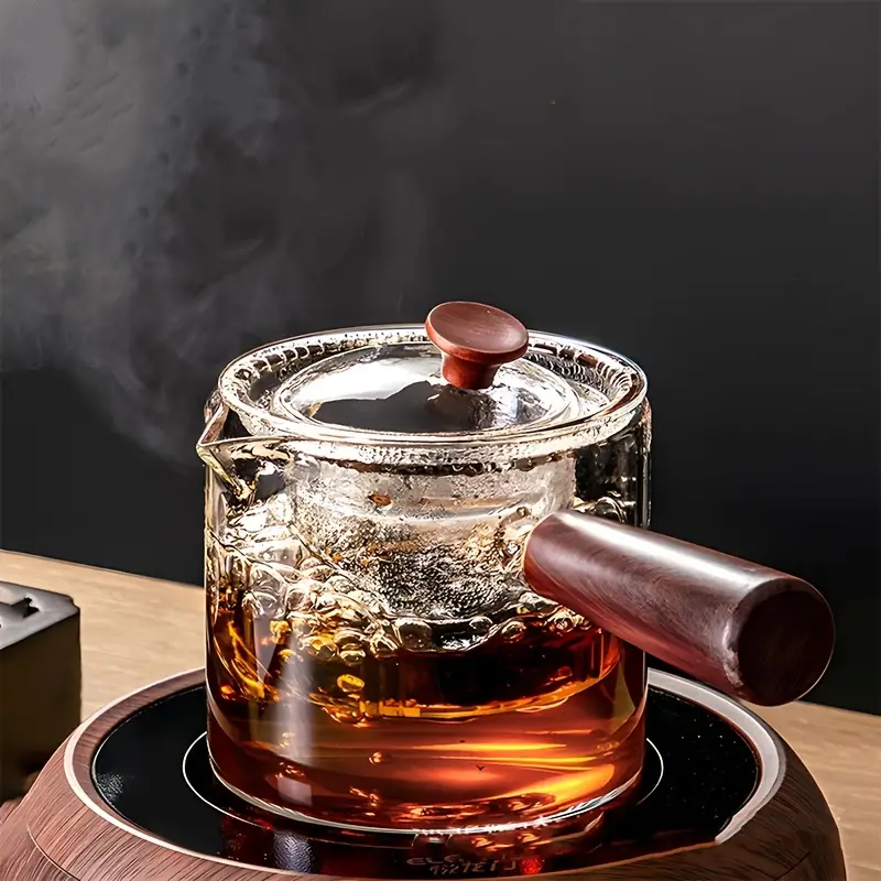 Glass Teapot With Infuser, Teapot Stovetop Safe, Clear Teapot With Wooden  Handle, Blooming And Loose Leaf Tea Maker For Camping, Traveling, Perfect  For Christmas, Family Dinner,, Teacups Available - Temu