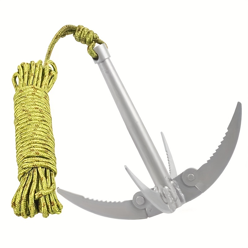 Foldable Water Grass Knife Four legged Anchor Pulling Device