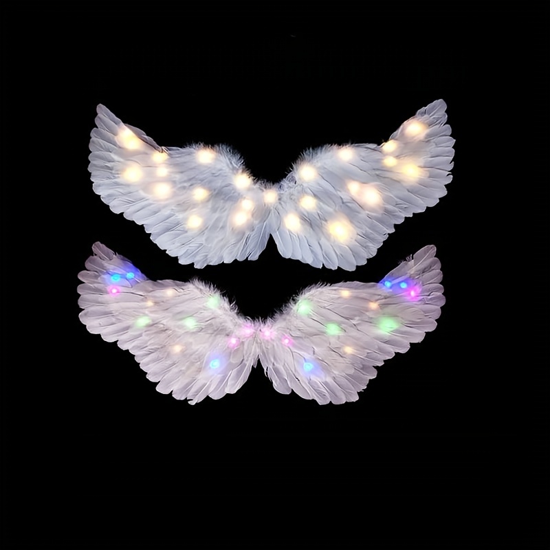lightsfever LED-Flügel, leuchtende Feenflügel, Iis-Flügel, beleuchteter  Umhang, Rave-Kostüm, leuchtende Flügel, k. A., Small : : Spielzeug