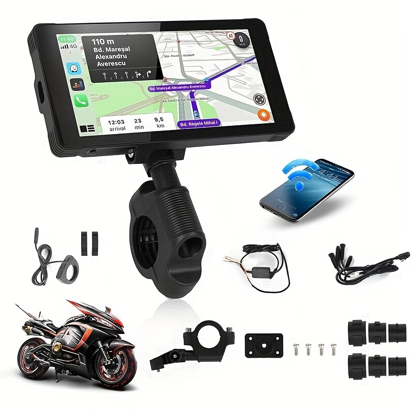 Portable Wireless Carplay Motorcycle Android Auto Ips Touch - Temu United  Kingdom