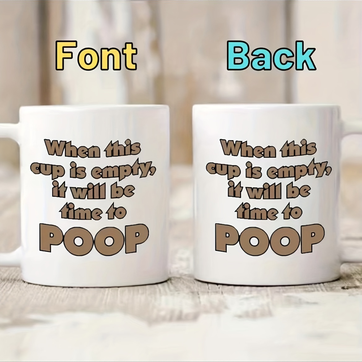 Funny Coffee Mugs, Poop Mug, Funny Coffee Mug for Men, Funny Mug