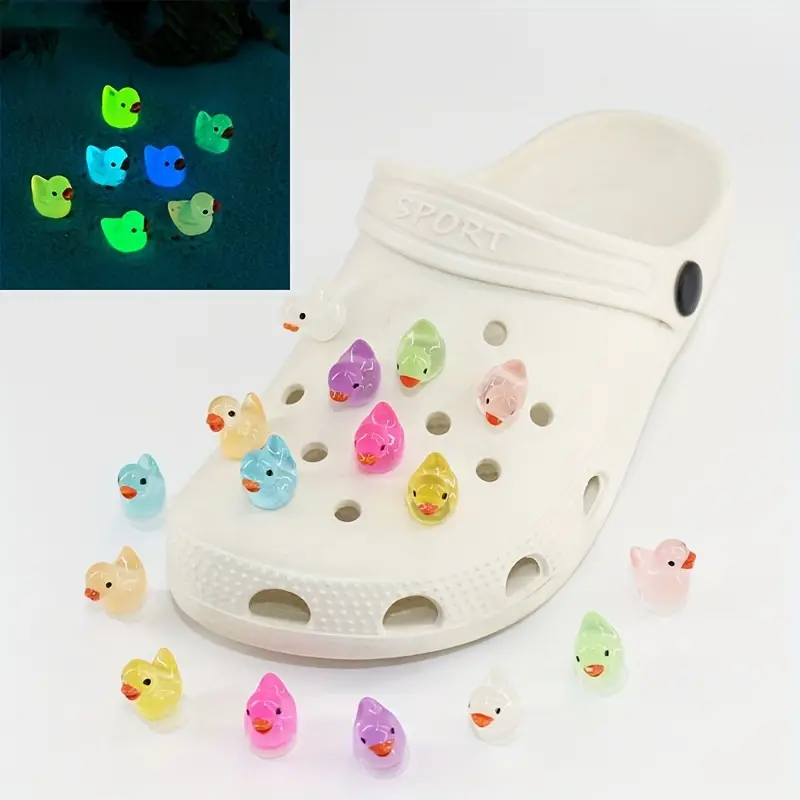 Luminous Cute Colorful Bear Shoe Charms For Diy Glow - Temu