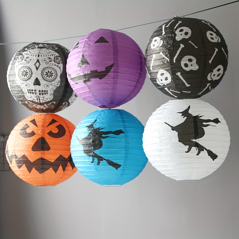 Halloween Hanging Paper Lanterns With Led Lights Bats - Temu